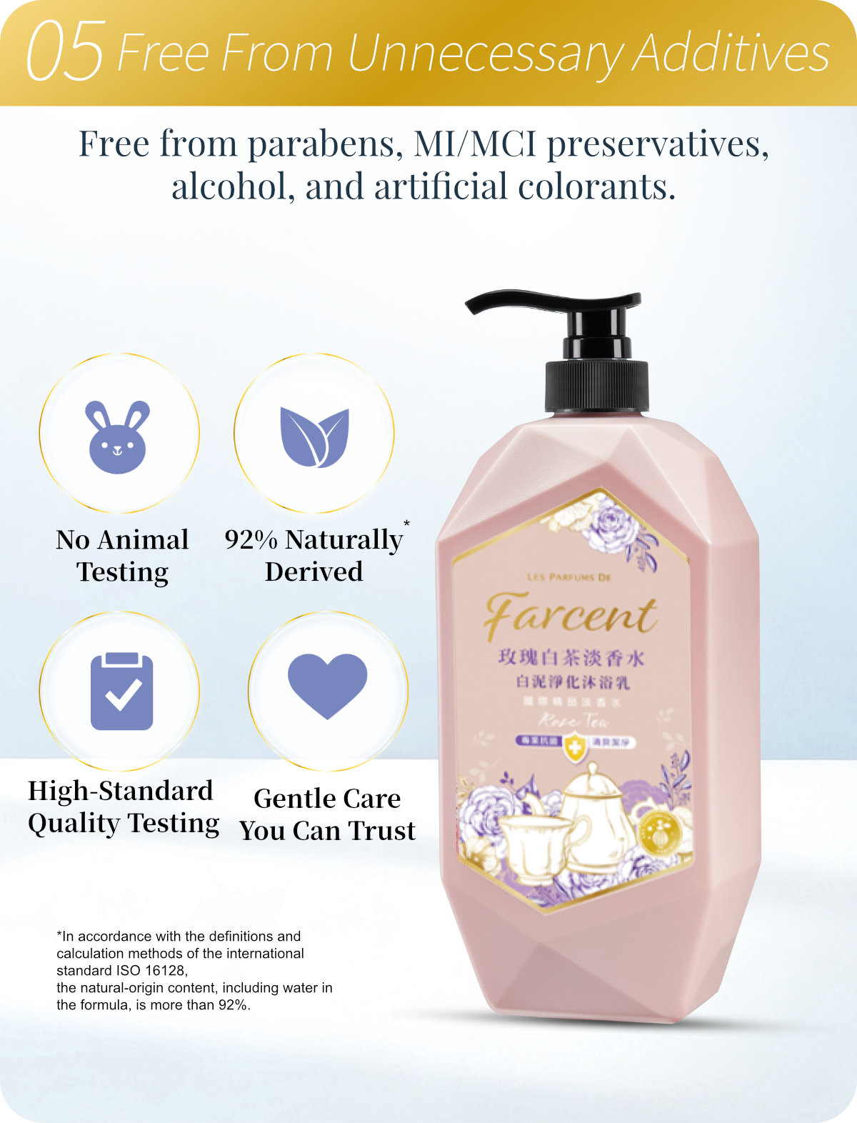 Farcent Shower Gel 1000g White Clay-8